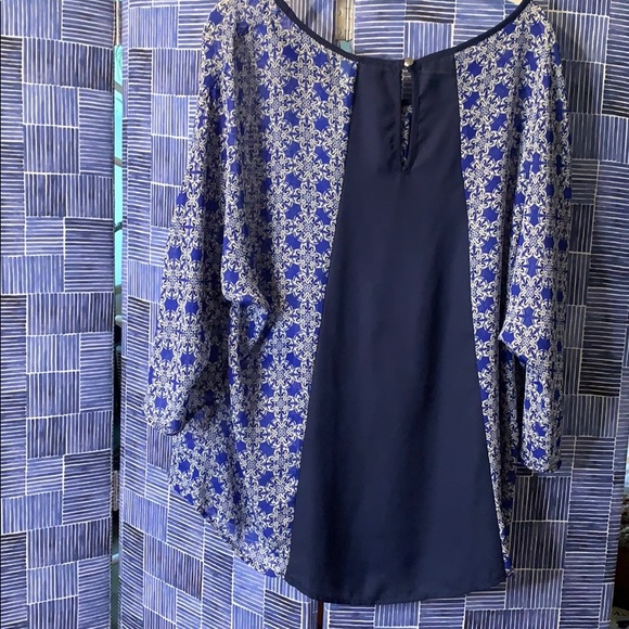 Tria Tria Boho blue patterned blouse - Picture 2 of 2